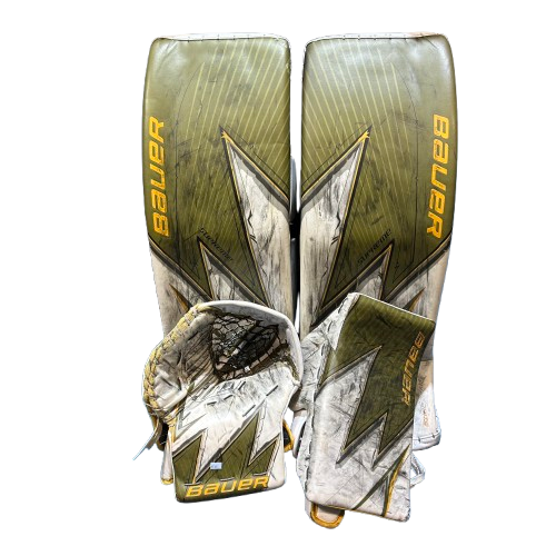 Bauer Vapor Hyperlite - Used Pro Stock Full Right Goalie Full Set (Green/White/Yellow)