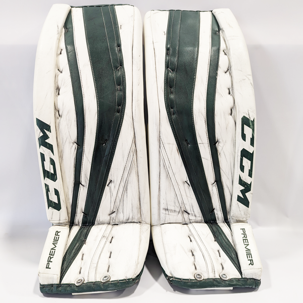 CCM Premier - Used Pro Stock Goalie Pads (Green/White)