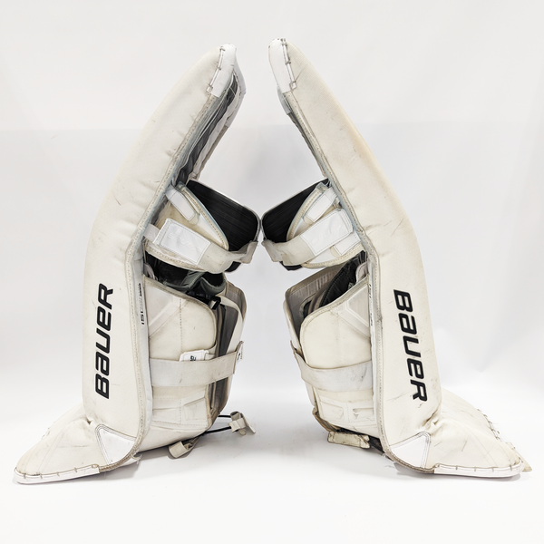 Bauer Supreme Ultrasonic - Used Pro Stock Goalie Leg Pads (White)