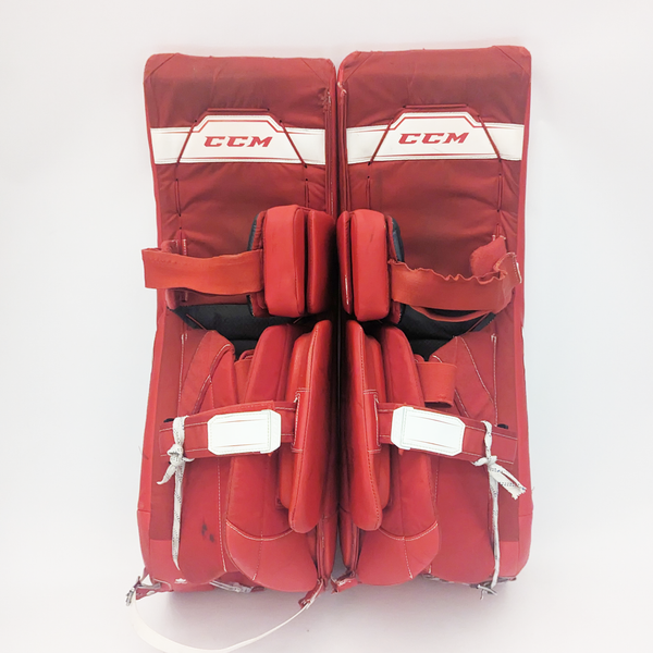 CCM AXIS - Used Pro Stock Goalie Pads (Red/White)