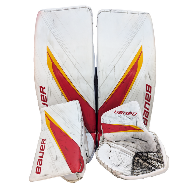 Bauer Vapor HyperLite - Used Pro Stock Goalie Full Set (White/Red/Yellow)