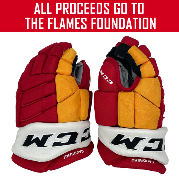 CCM HGJS - NHL Pro Stock Glove - Johnny Gaudreau (Red/Yellow/White)