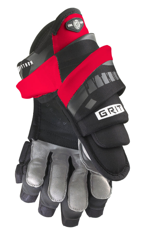 Grit Python G900.1 - Senior Hockey Glove (Black/Red)