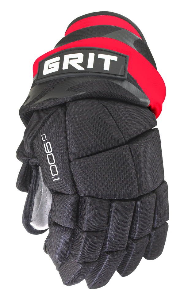 Grit Python G900.1 - Senior Hockey Glove (Black/Red)