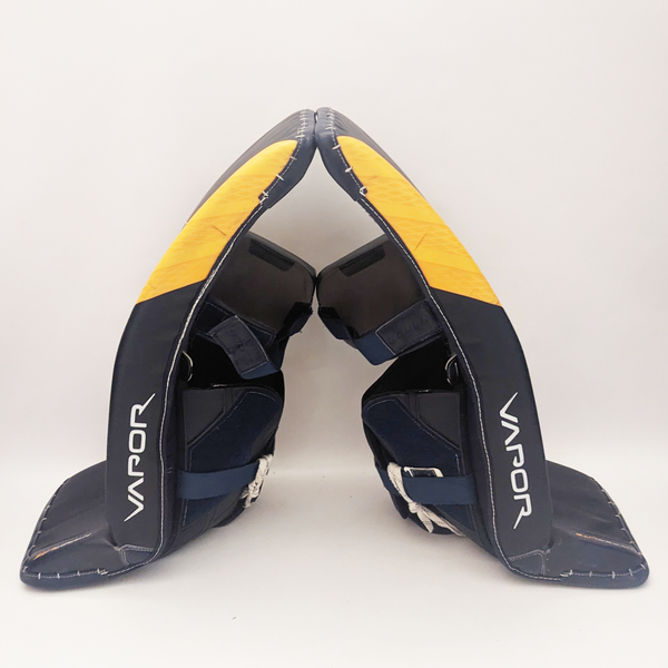 Bauer Vapor HyperLite - Pro Stock Goalie Pads (Navy/Yellow)