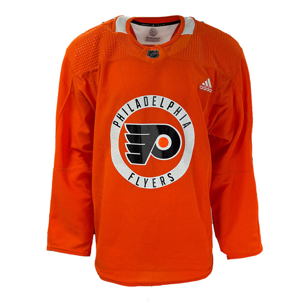 NHL - Philadelphia Flyers Used Adidas Practice Jersey (Orange)