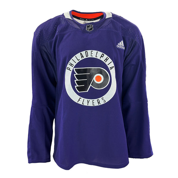 NHL - Philadelphia Flyers New Adidas Prime Green Practice Jersey (Purple)