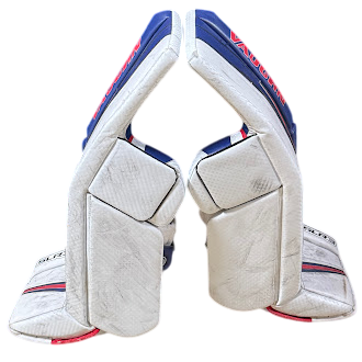 Vaughn SLR3 - Used Pro Stock Goalie Pads (White/Blue/Red) #2