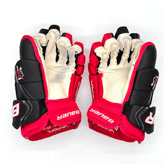 Used - Bauer Vapor 1X Pro Lite - Pro Stock Hockey Glove - (Black/Red/White)