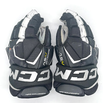 CCM AS-V Pro - Used Pro Stock Hockey Gloves (Black/White)