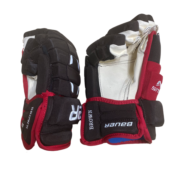 Bauer Nexus 2N - Pro Stock Glove - NCAA (Brown/Red/White)