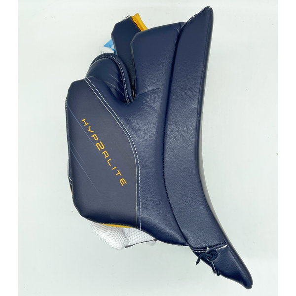 Bauer Vapor Hyperlite 2 - New Pro Stock Goalie Glove Set (Navy/Yellow)