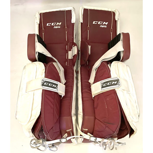 CCM Premier II - Used Pro Stock Goalie Pads (White/Maroon)