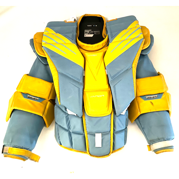 Bauer Vapor Hyperlite - Used Pro Stock Goalie Chest Protector (Blue/Yellow)