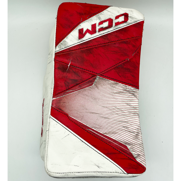 CCM Axis 2 - Used Pro Stock Goalie Blocker (Red/White)