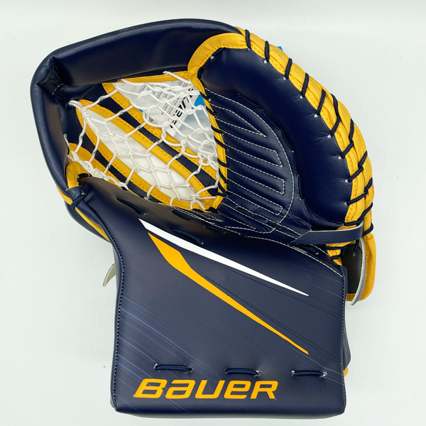 Bauer Vapor Hyperlite 2 - New Pro Stock Goalie Glove Set (Navy/Yellow)