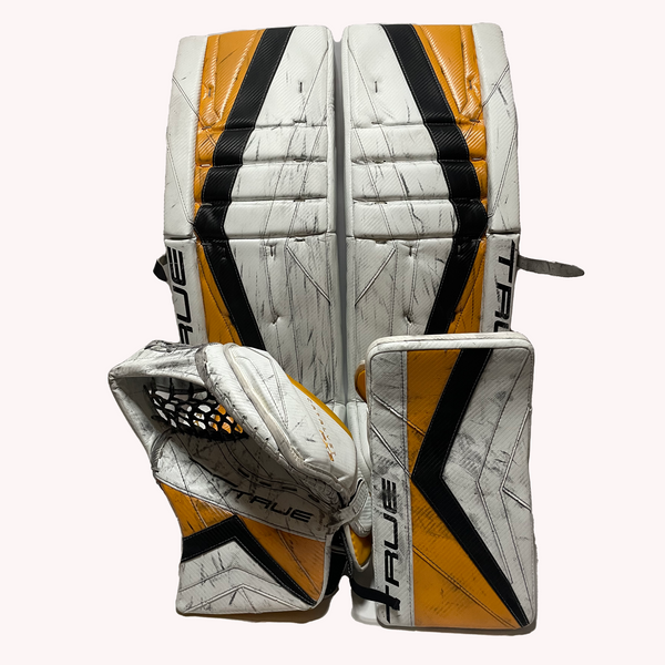 True Catalyst PX3 - Used Pro Stock Goalie Set (White/Yellow/Black)