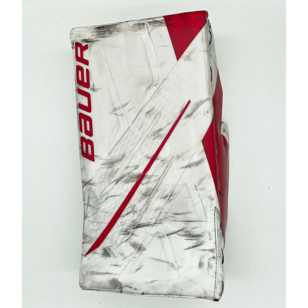 Bauer Vapor Hyperlite - Used Full Right Pro Stock Goalie Blocker (White/Red)