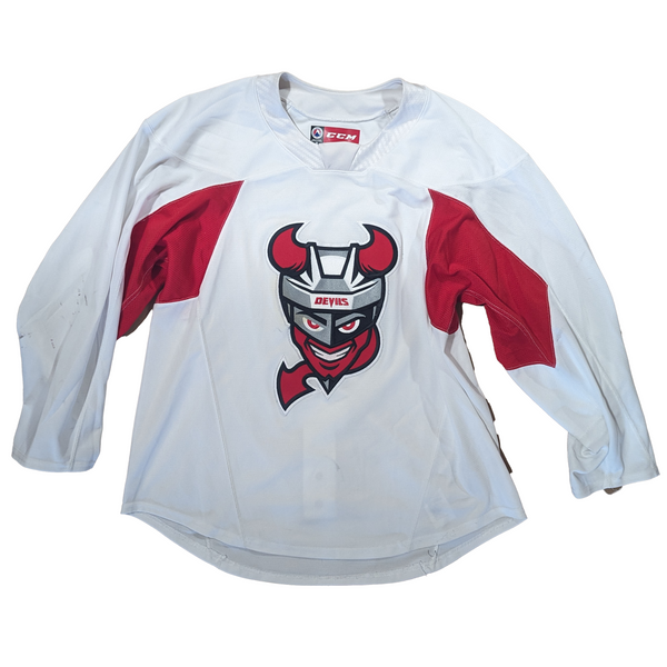 AHL - Used CCM Practice Jersey - Binghamton Devils (White)