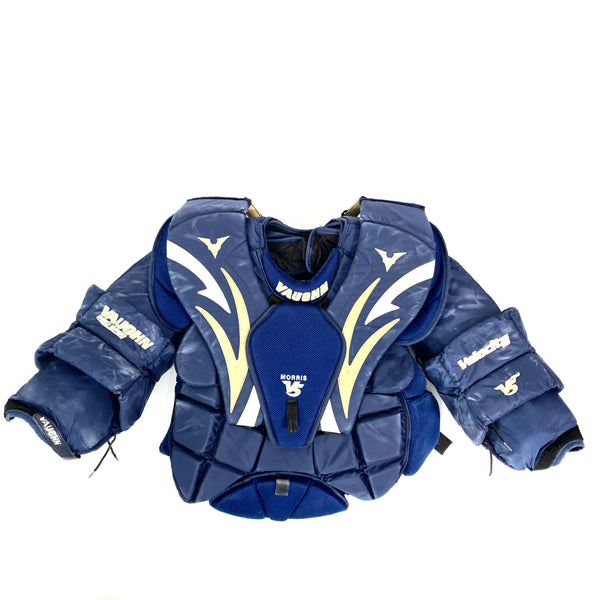 Vaughn V5 7800  - Used Pro Stock Goalie Chest Protector (Navy/Gold)