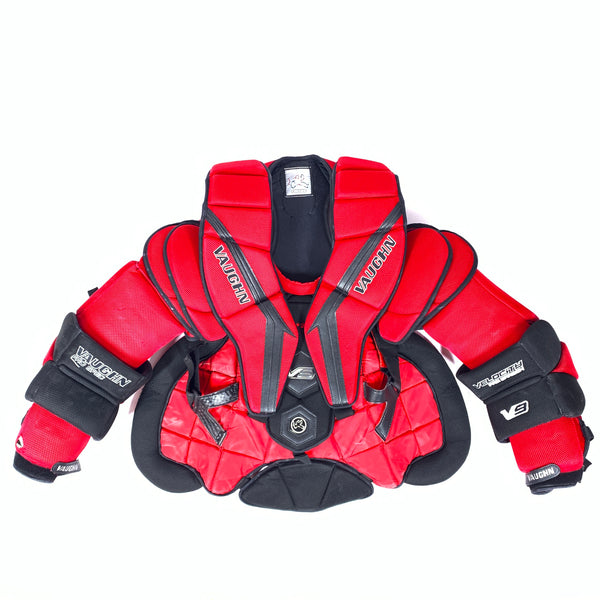 Vaughn Velocity V9  - Used Pro Stock Goalie Chest Protector (Red/Black)