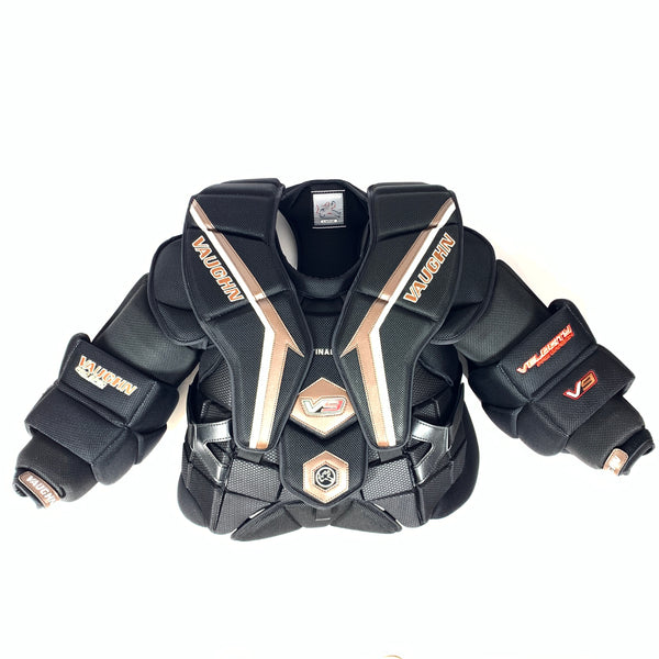 Vaughn Velocity V9  - New Pro Stock Goalie Chest Protector (Black/Brown)