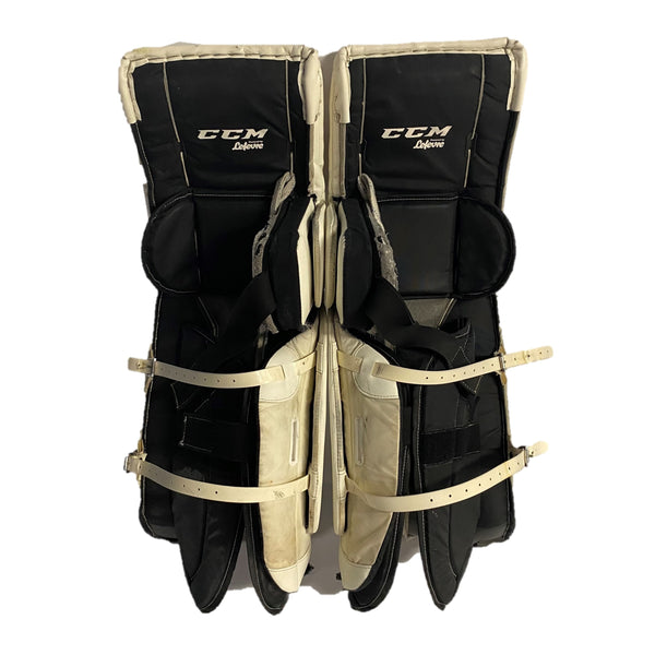 CCM Extreme Flex III - Used Pro Stock Goalie Pads- Full Set (White/Black/Purple)