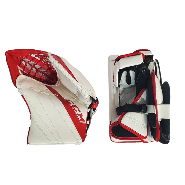 CCM Extreme Flex 5 - 37" - New Pro Stock Goalie Pads - Full Set (White/Red)