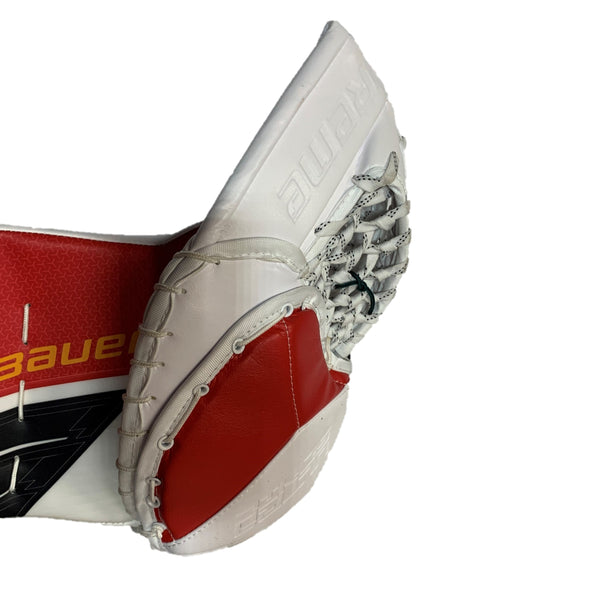 Bauer Supreme Ultrasonic - New Pro Stock Goalie Glove - (White/Red/Black)