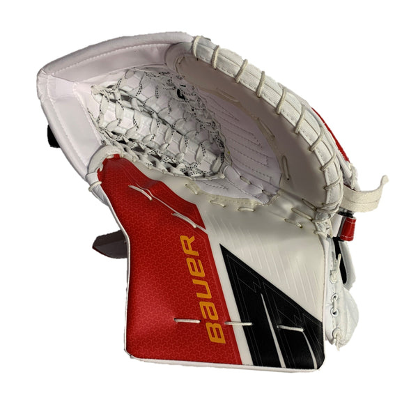 Bauer Supreme Ultrasonic - New Pro Stock Goalie Glove - (White/Red/Black)