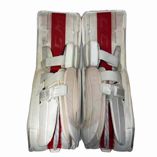 CCM Extreme Flex 5 - Used Pro Stock Goalie Set (White/Red/Yellow)