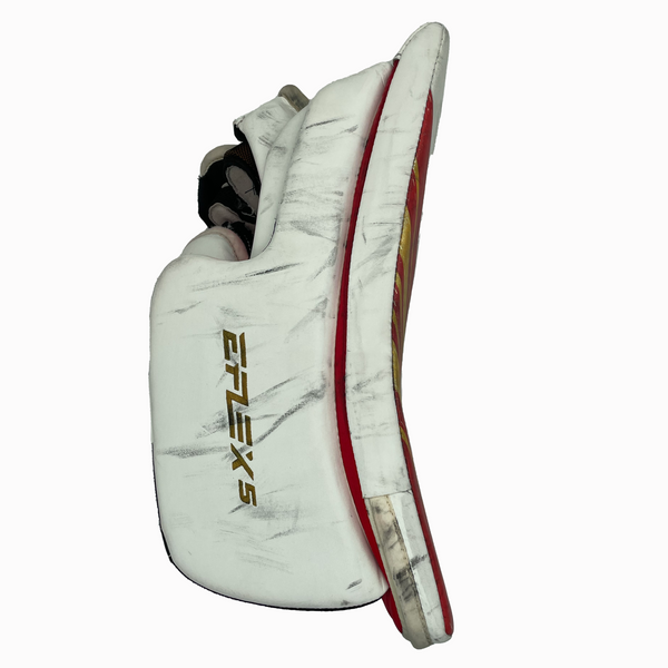 CCM Extreme Flex 5 - Used Pro Stock Goalie Set (White/Red/Yellow)