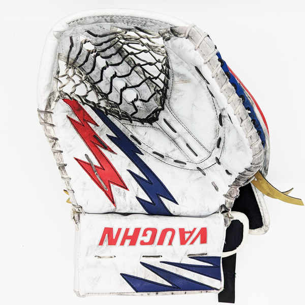 Vaughn Velocity V9 - NCAA Pro Stock Full Goalie Set (White/Blue/Red)